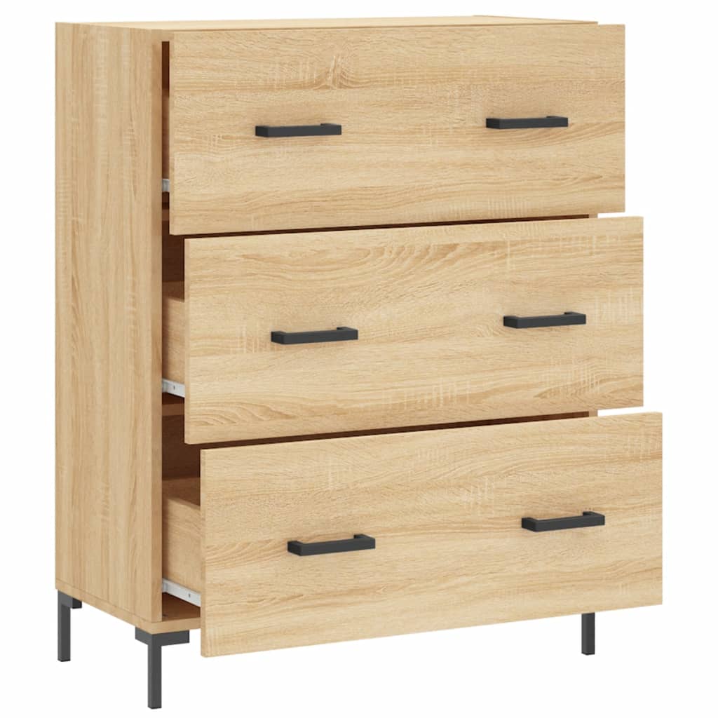 vidaXL Dressoir 69,5x34x90 cm bewerkt hout wit