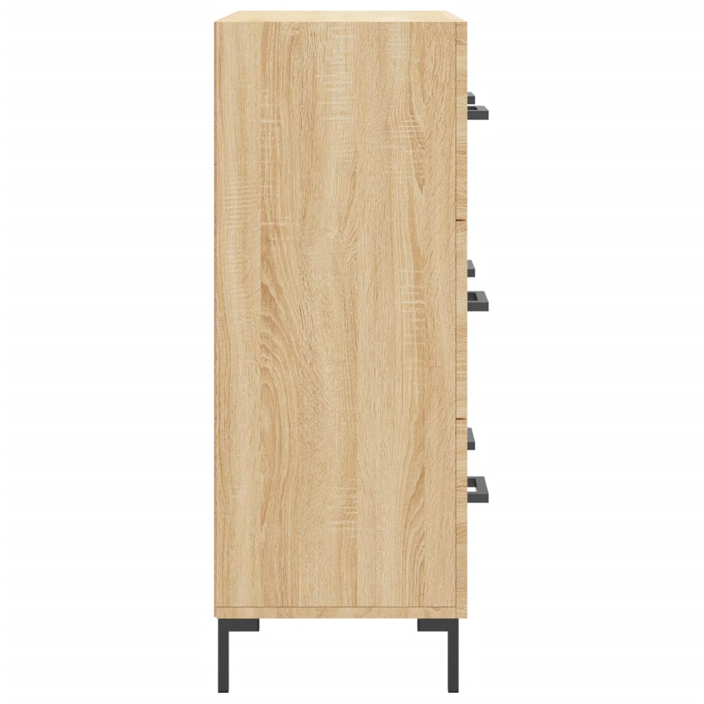 vidaXL Dressoir 69,5x34x90 cm bewerkt hout wit