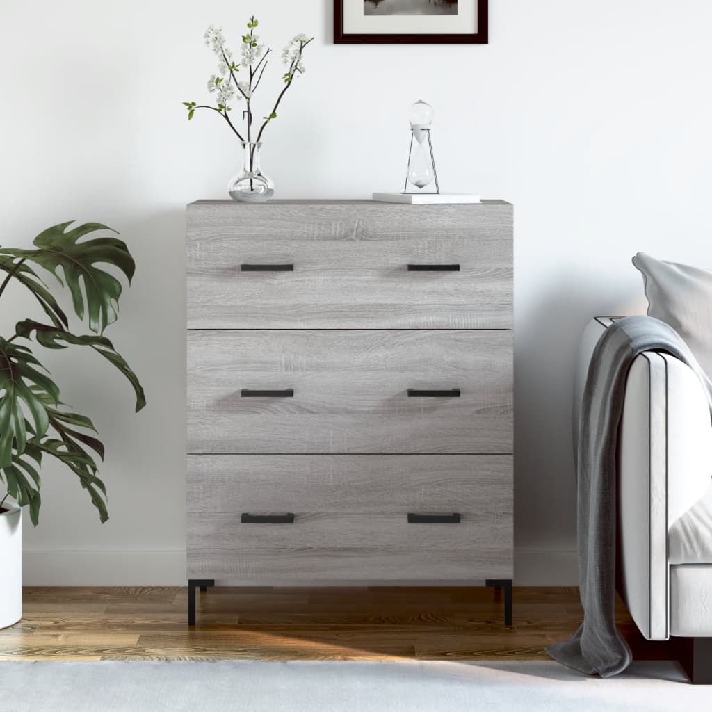vidaXL Dressoir 69,5x34x90 cm bewerkt hout wit