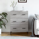 vidaXL Dressoir 69,5x34x90 cm bewerkt hout wit