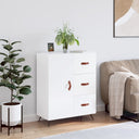 vidaXL Dressoir 69,5x34x90 cm bewerkt hout wit