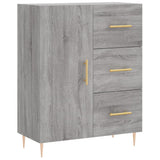 vidaXL Dressoir 69,5x34x90 cm bewerkt hout grijs sonoma eikenkleurig