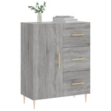 vidaXL Dressoir 69,5x34x90 cm bewerkt hout grijs sonoma eikenkleurig