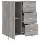 vidaXL Dressoir 69,5x34x90 cm bewerkt hout grijs sonoma eikenkleurig