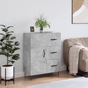vidaXL Dressoir 69,5x34x90 cm bewerkt hout zwart