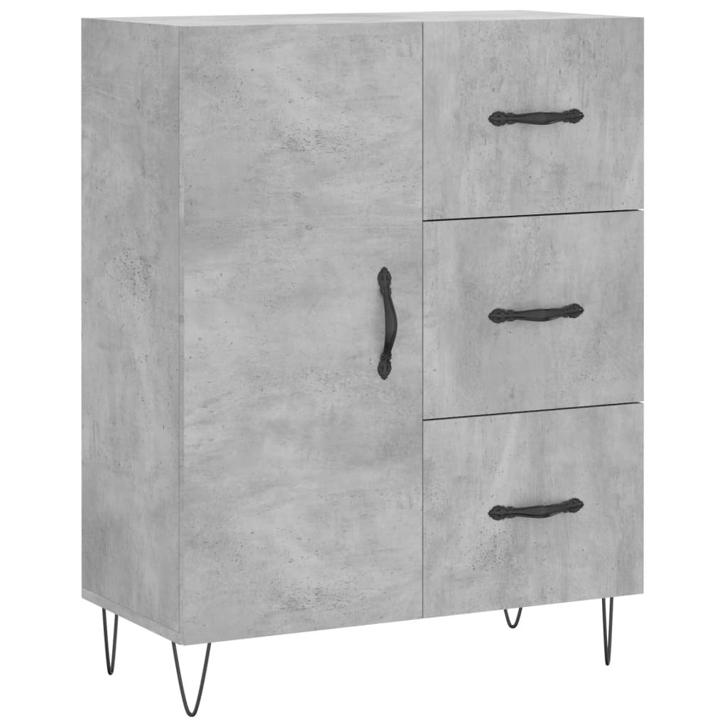 vidaXL Dressoir 69,5x34x90 cm bewerkt hout zwart