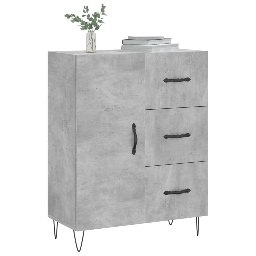 vidaXL Dressoir 69,5x34x90 cm bewerkt hout zwart
