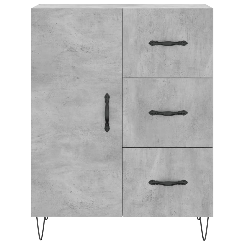 vidaXL Dressoir 69,5x34x90 cm bewerkt hout zwart