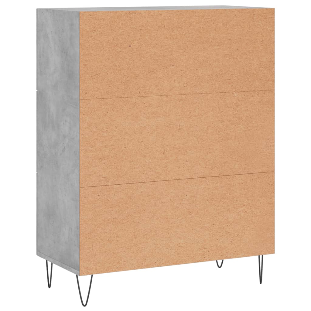 vidaXL Dressoir 69,5x34x90 cm bewerkt hout zwart
