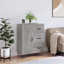 vidaXL Dressoir 69,5x34x90 cm bewerkt hout zwart