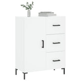 vidaXL Dressoir 69,5x34x90 cm bewerkt hout hoogglans wit