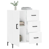 vidaXL Dressoir 69,5x34x90 cm bewerkt hout hoogglans wit