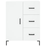 vidaXL Dressoir 69,5x34x90 cm bewerkt hout hoogglans wit