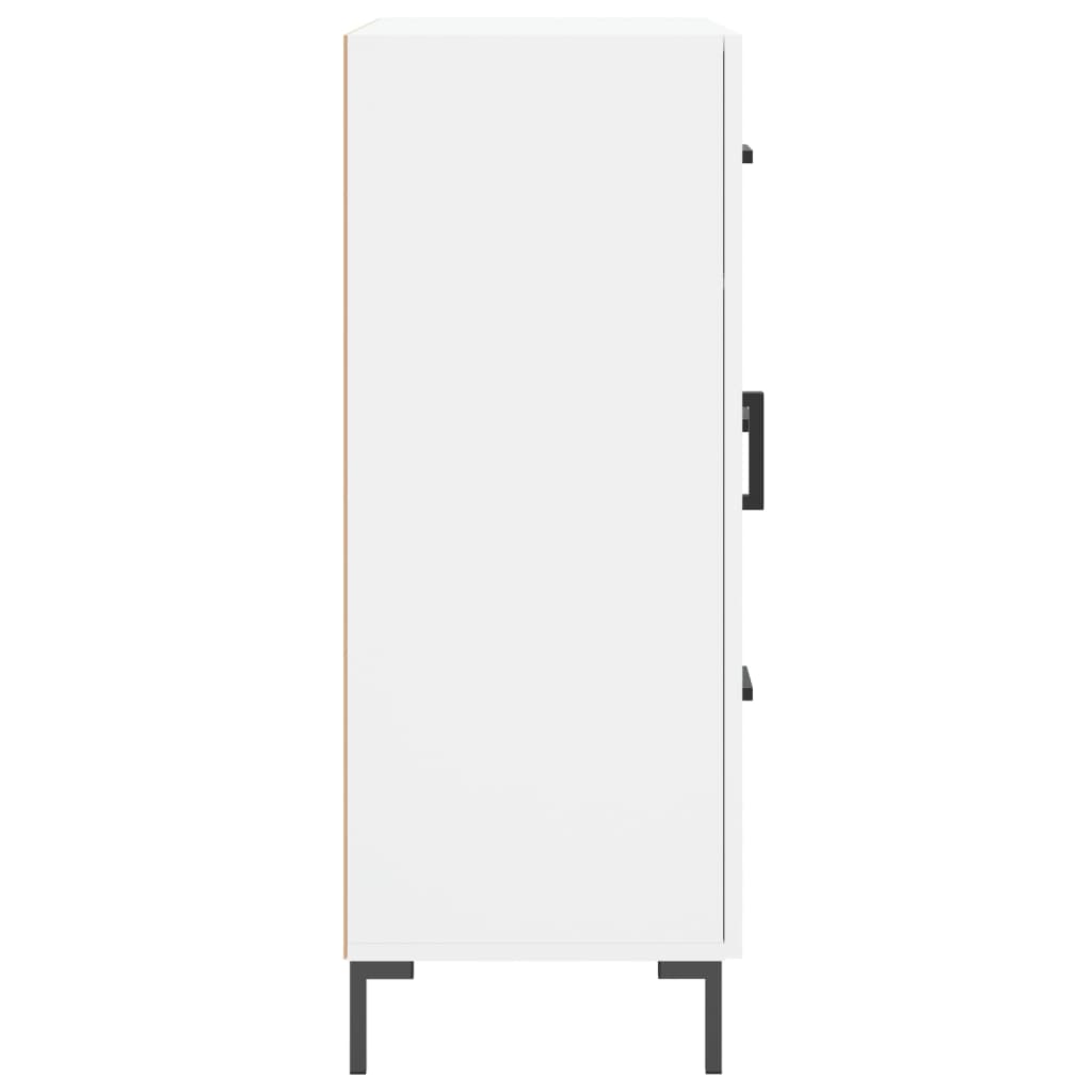 vidaXL Dressoir 69,5x34x90 cm bewerkt hout hoogglans wit