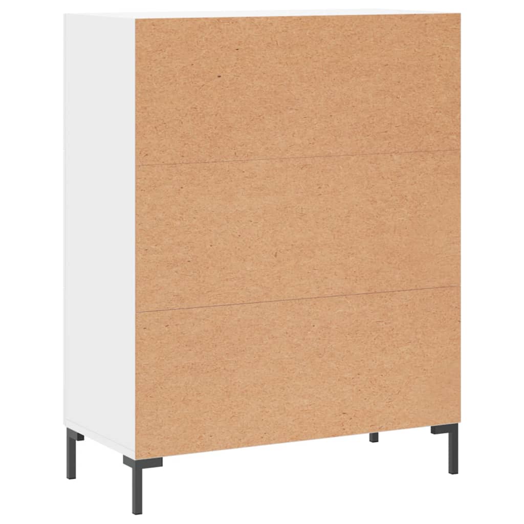 vidaXL Dressoir 69,5x34x90 cm bewerkt hout hoogglans wit