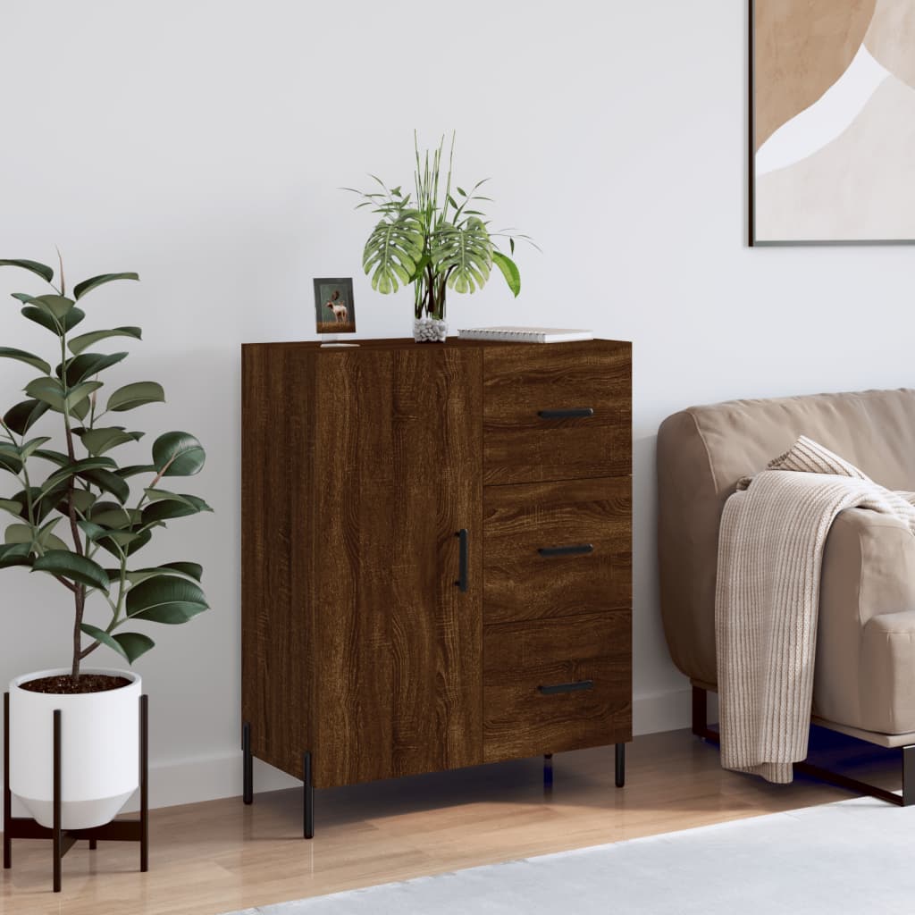 vidaXL Dressoir 69,5x34x90 cm bewerkt hout wit