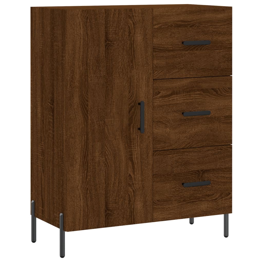 vidaXL Dressoir 69,5x34x90 cm bewerkt hout wit