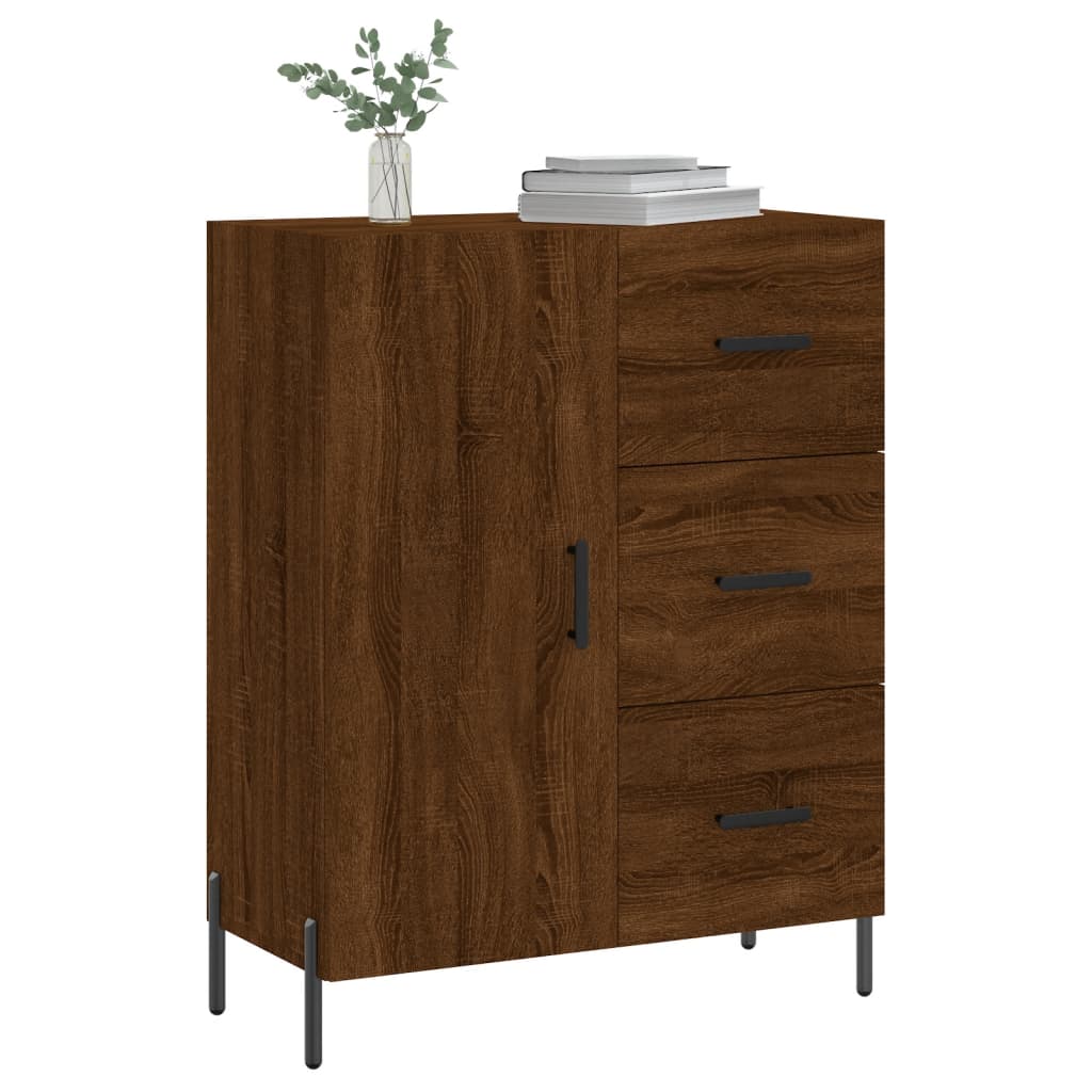 vidaXL Dressoir 69,5x34x90 cm bewerkt hout wit