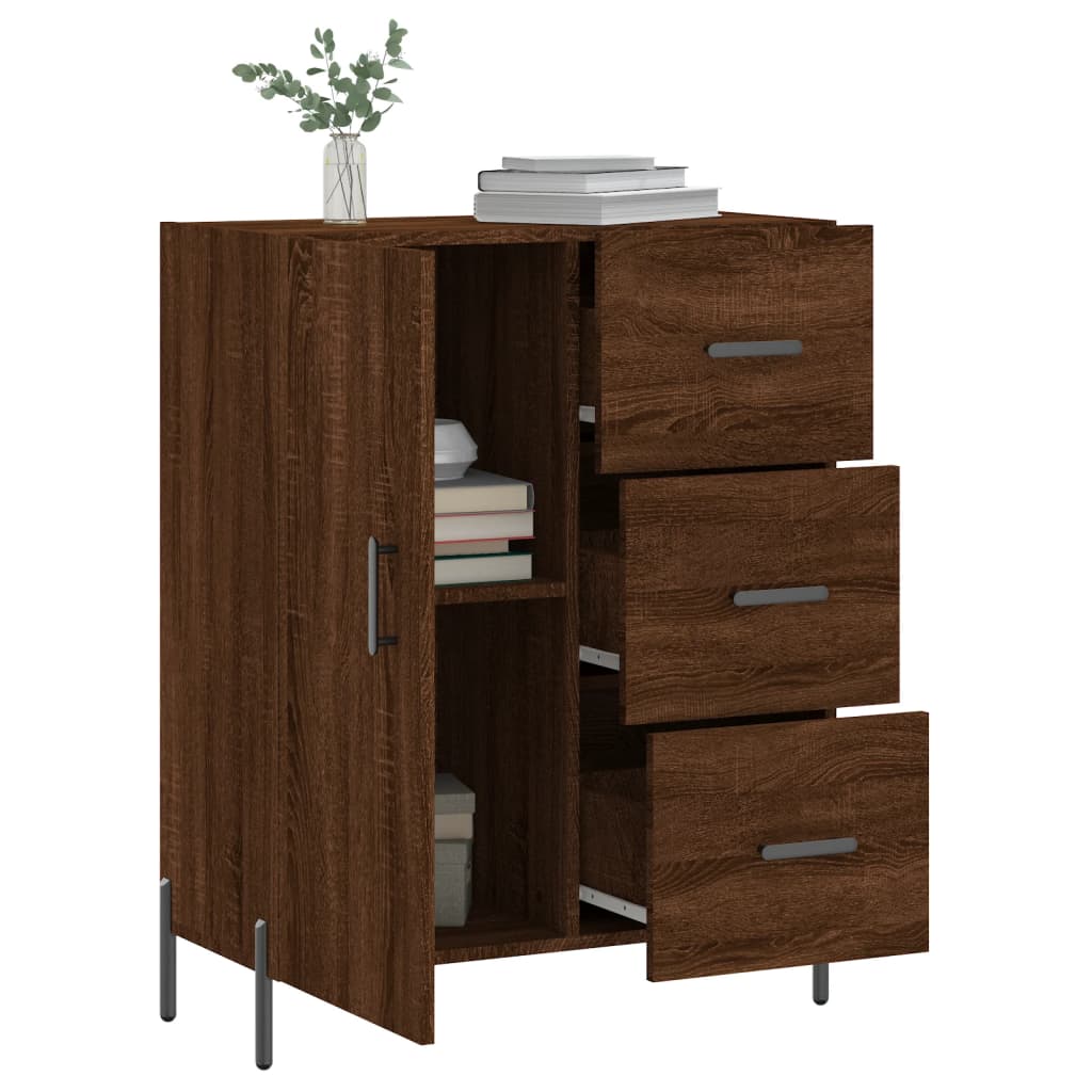 vidaXL Dressoir 69,5x34x90 cm bewerkt hout wit