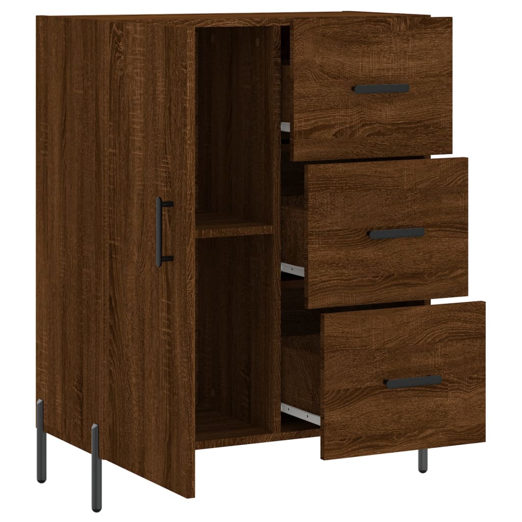 vidaXL Dressoir 69,5x34x90 cm bewerkt hout wit