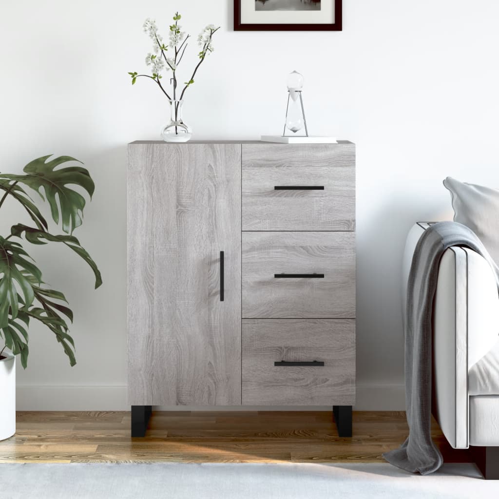 vidaXL Dressoir 69,5x34x90 cm bewerkt hout wit