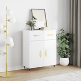 vidaXL Dressoir 69,5x34x90 cm bewerkt hout hoogglans wit