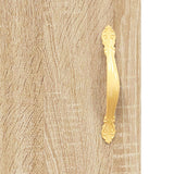 vidaXL Dressoir 69,5x34x90 cm bewerkt hout hoogglans wit