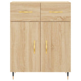 vidaXL Dressoir 69,5x34x90 cm bewerkt hout hoogglans wit
