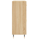 vidaXL Dressoir 69,5x34x90 cm bewerkt hout hoogglans wit