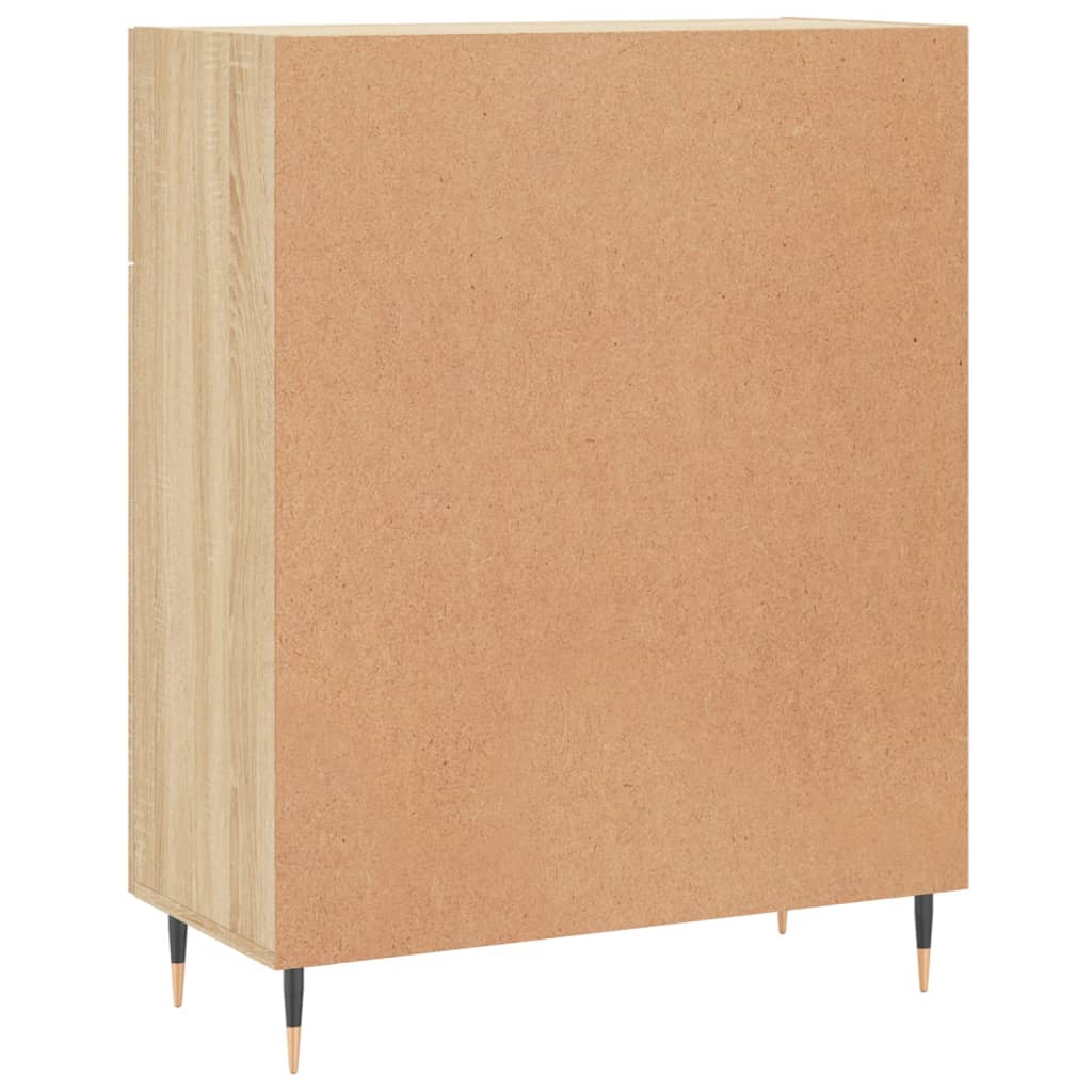vidaXL Dressoir 69,5x34x90 cm bewerkt hout hoogglans wit