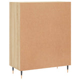 vidaXL Dressoir 69,5x34x90 cm bewerkt hout hoogglans wit