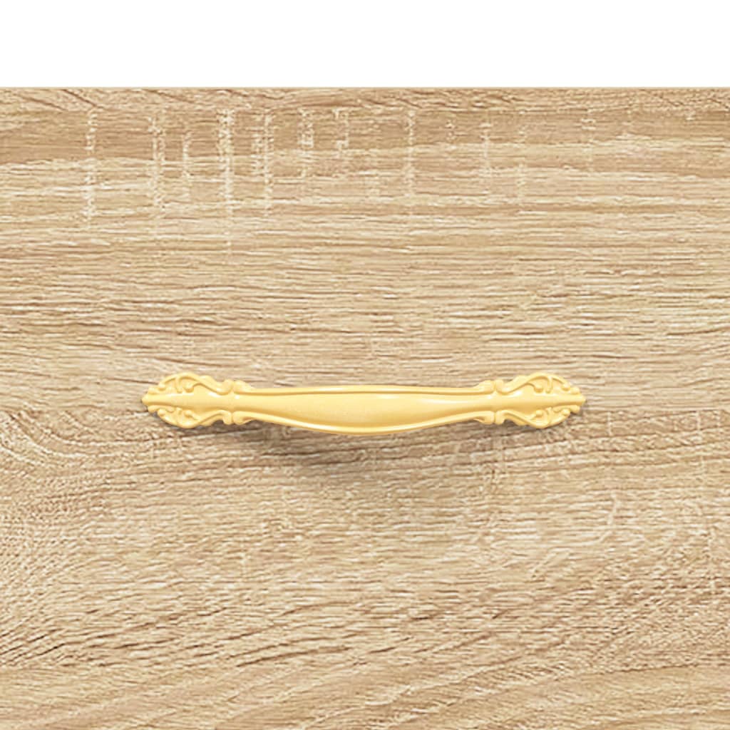 vidaXL Dressoir 69,5x34x90 cm bewerkt hout hoogglans wit