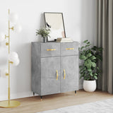 vidaXL Dressoir 69,5x34x90 cm bewerkt hout hoogglans wit