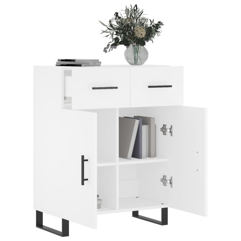 vidaXL Dressoir 69,5x34x90 cm bewerkt hout wit