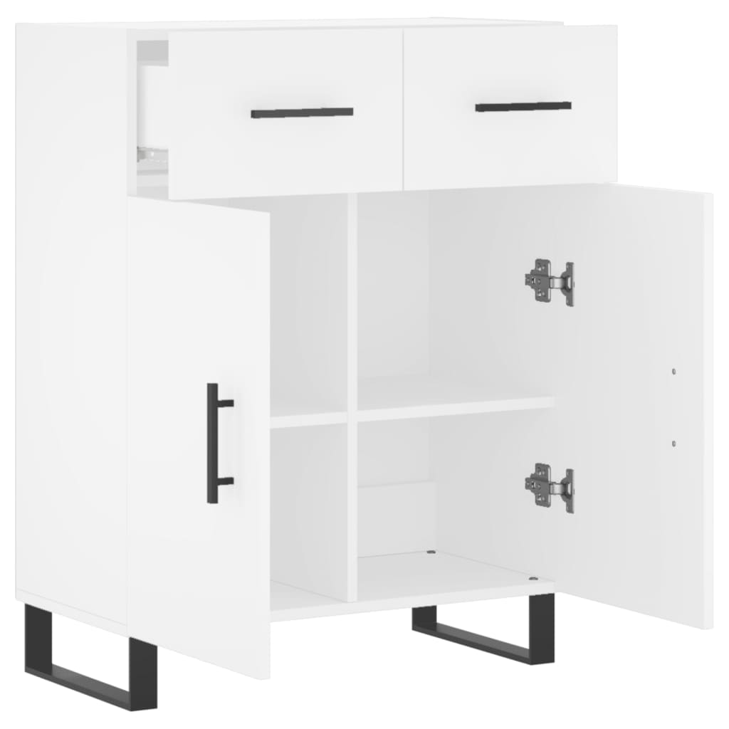 vidaXL Dressoir 69,5x34x90 cm bewerkt hout wit