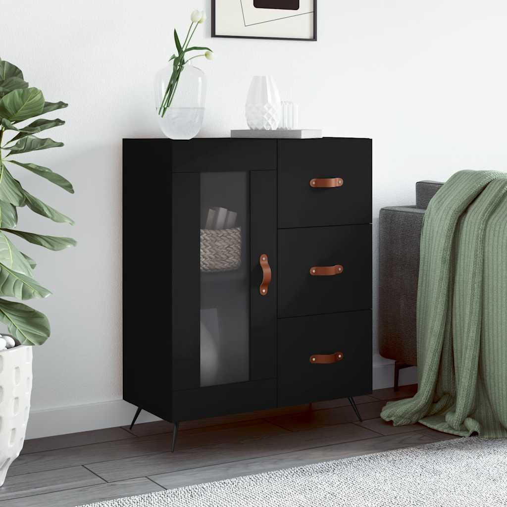 vidaXL Dressoir 69,5x34x90 cm bewerkt hout wit