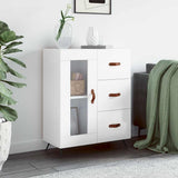vidaXL Dressoir 69,5x34x90 cm bewerkt hout wit