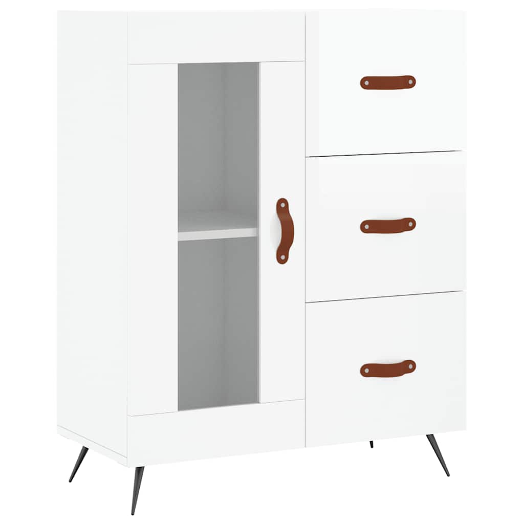 vidaXL Dressoir 69,5x34x90 cm bewerkt hout wit