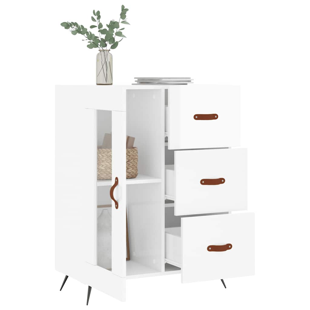 vidaXL Dressoir 69,5x34x90 cm bewerkt hout wit