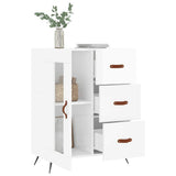 vidaXL Dressoir 69,5x34x90 cm bewerkt hout wit