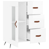 vidaXL Dressoir 69,5x34x90 cm bewerkt hout wit