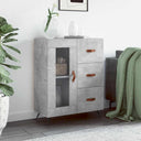 vidaXL Dressoir 69,5x34x90 cm bewerkt hout wit