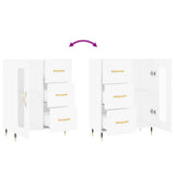 vidaXL Dressoir 69,5x34x90 cm bewerkt hout wit