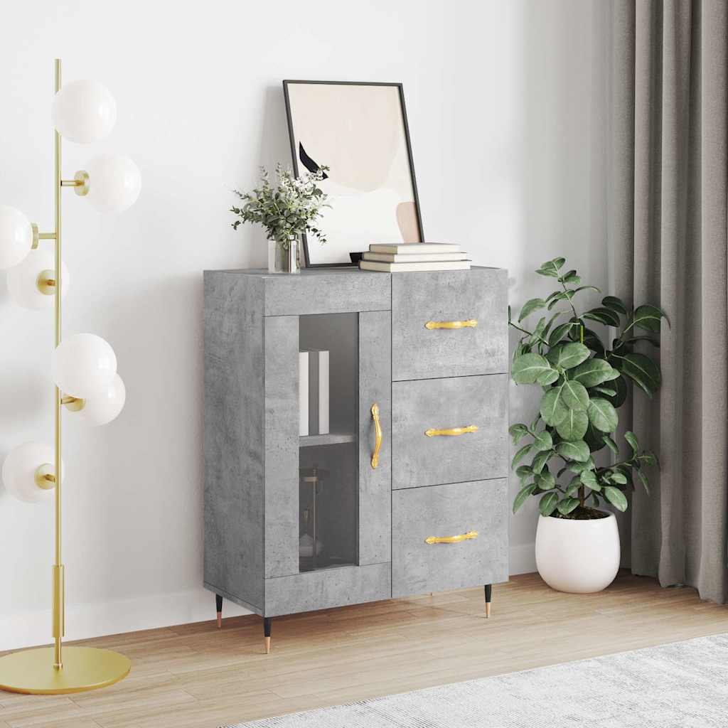 vidaXL Dressoir 69,5x34x90 cm bewerkt hout wit