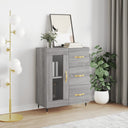 vidaXL Dressoir 69,5x34x90 cm bewerkt hout wit