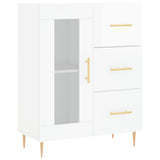 vidaXL Dressoir 69,5x34x90 cm bewerkt hout hoogglans wit