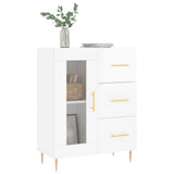 vidaXL Dressoir 69,5x34x90 cm bewerkt hout hoogglans wit