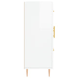vidaXL Dressoir 69,5x34x90 cm bewerkt hout hoogglans wit