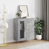 vidaXL Dressoir 69,5x34x90 cm bewerkt hout hoogglans wit