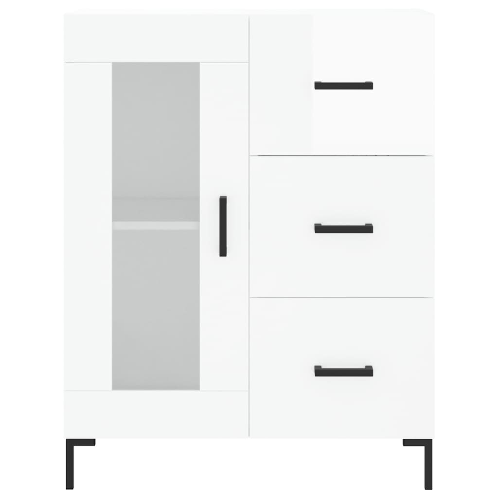 vidaXL Dressoir 69,5x34x90 cm bewerkt hout wit